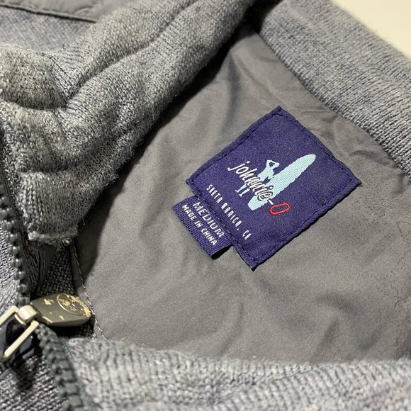 Johnnie-o 50% Merino Wool Quarter Zip Sweater Pullover Gray Mens Size M - Picture 3 of 6